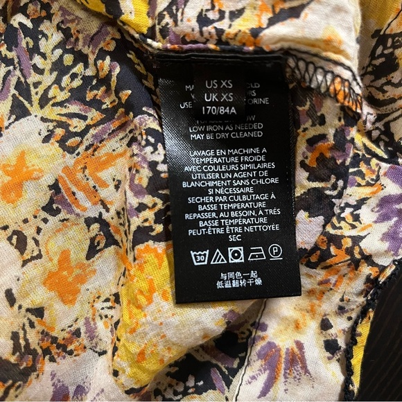 We The Free Women’s Cool Meadow Print, Balloon Sleeves Blouse Size XS - Picture 5 of 6